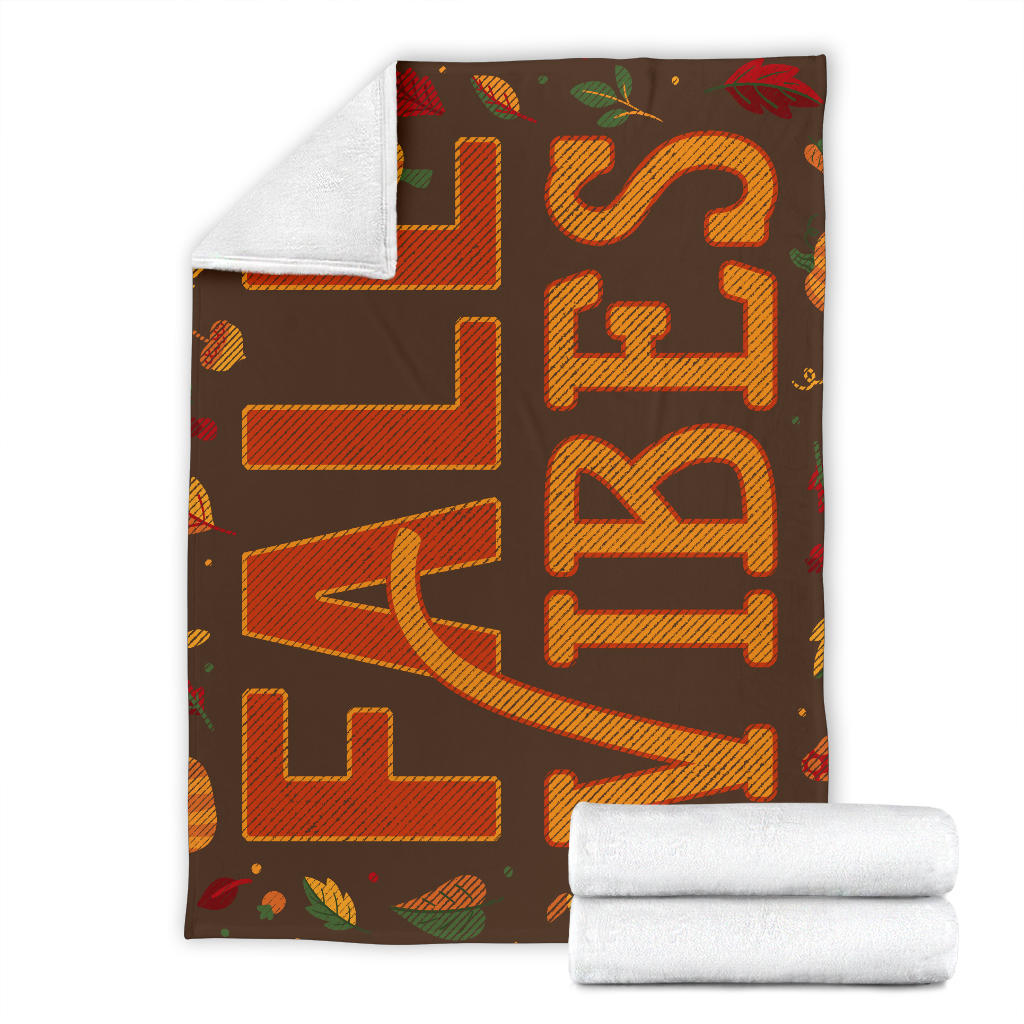 Fall Vibes Fleece Blanket