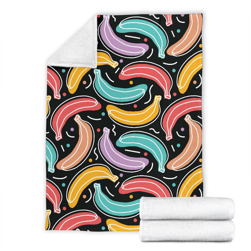 Colorful Banana Pattern Premium Blanket - Top Content | POD Collection | Free Shipping