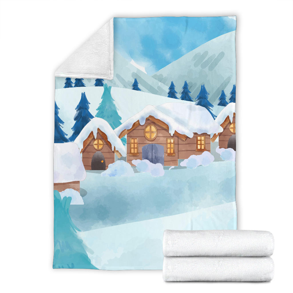 winter house nature blanket - Top Content | POD Collection | Free Shipping