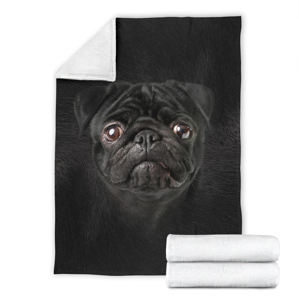 Pug Face Hair Blanket