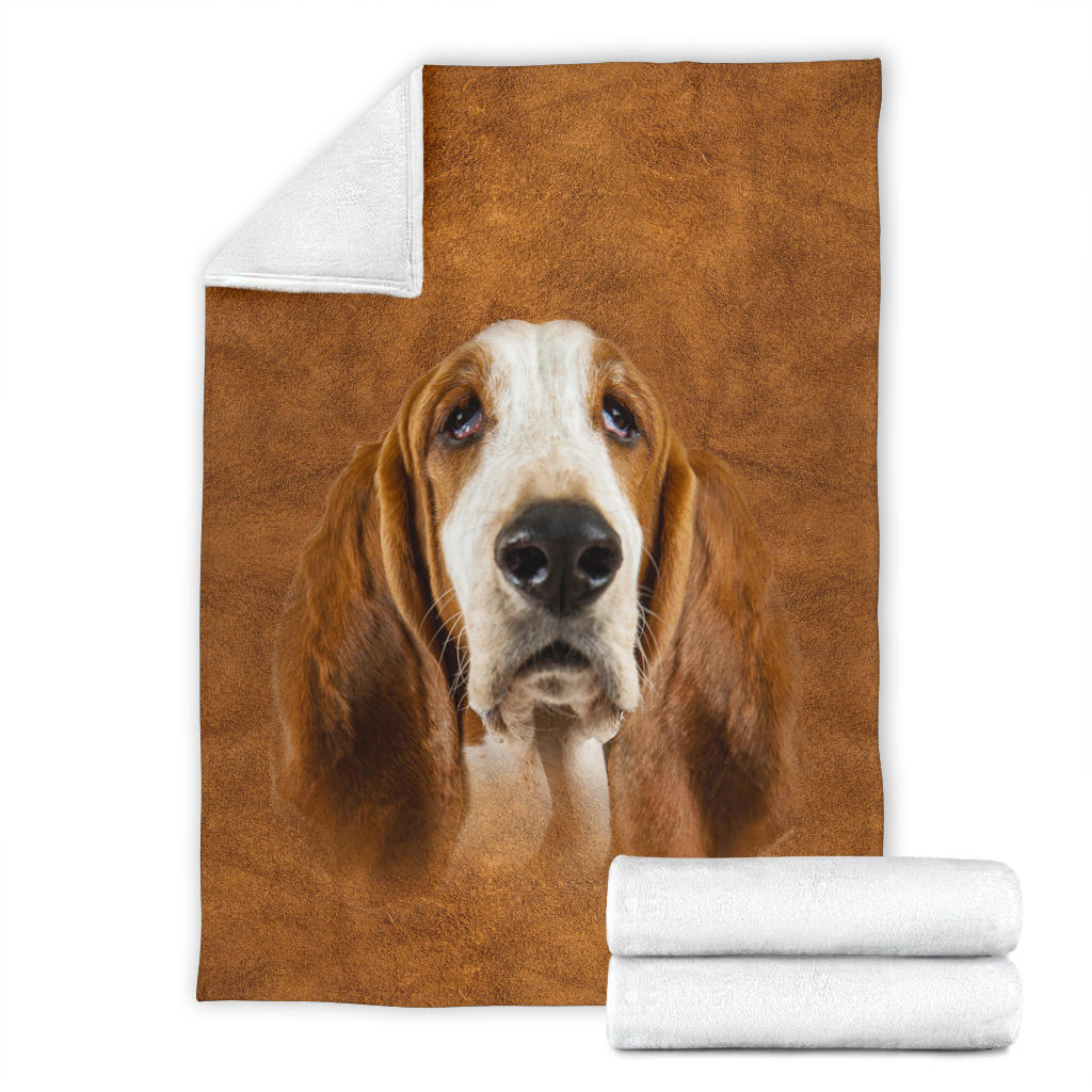 Basset Hound Face Hair Blanket