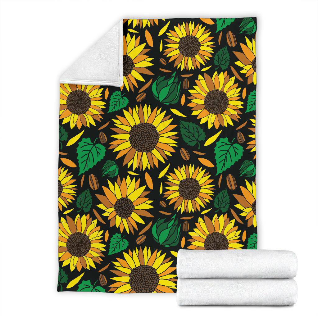 Sunflower Pattern, Plant Lover, Floral Premium Blanket - Top Content | POD Collection | Free Shipping