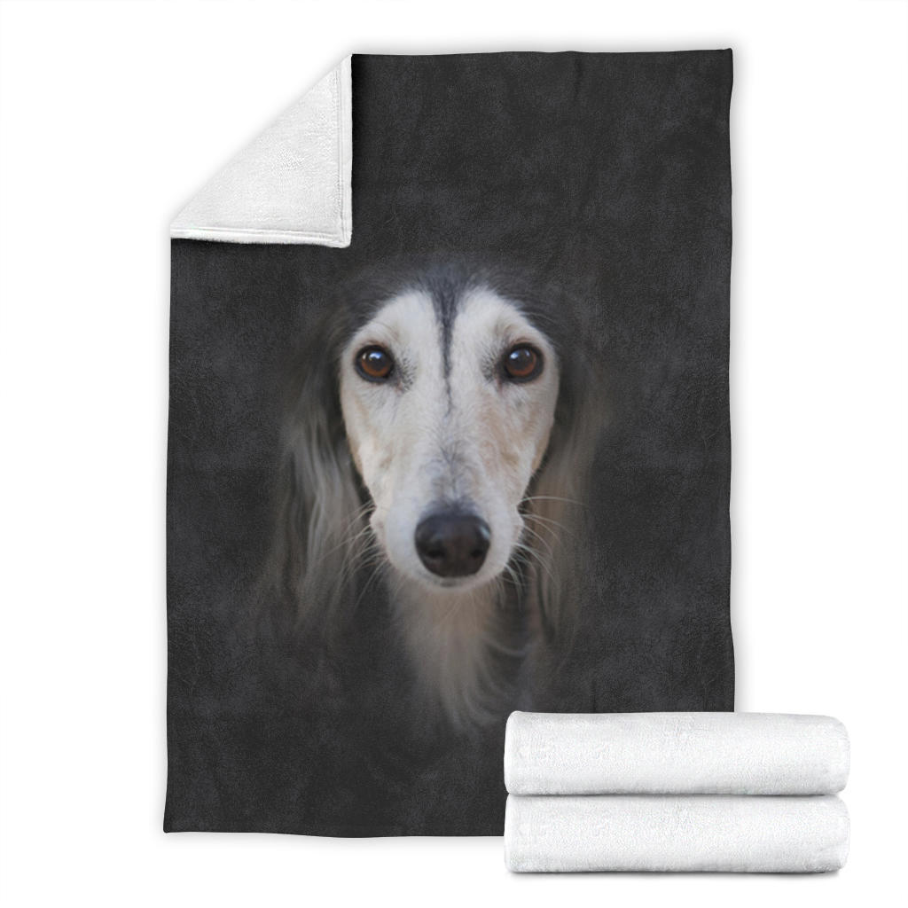 Saluki Face Hair Blanket