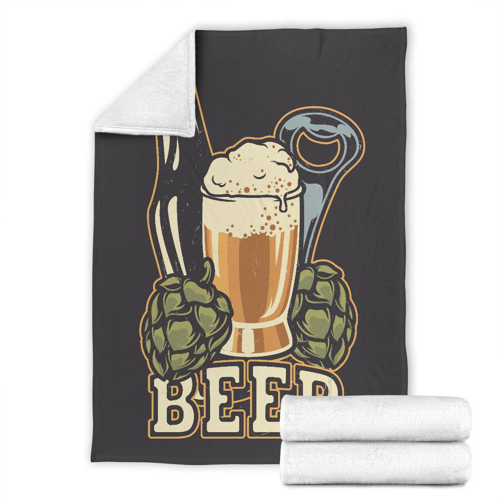 Beer Lover Cool Cartoon Illustration Premium Blanket - Top Content | POD Collection | Free Shipping