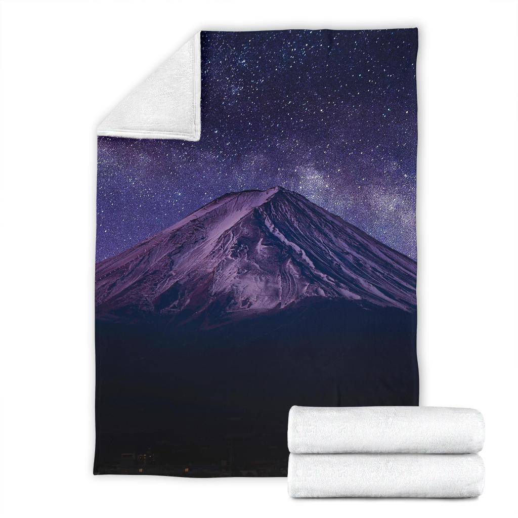 Milky Way Fuji Mountain Galaxy Premium Blanket - Top Content | POD Collection | Free Shipping