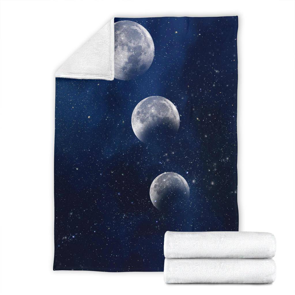 Moon Eclipse Night Sky Stars Premium Blanket - Top Content | POD Collection | Free Shipping