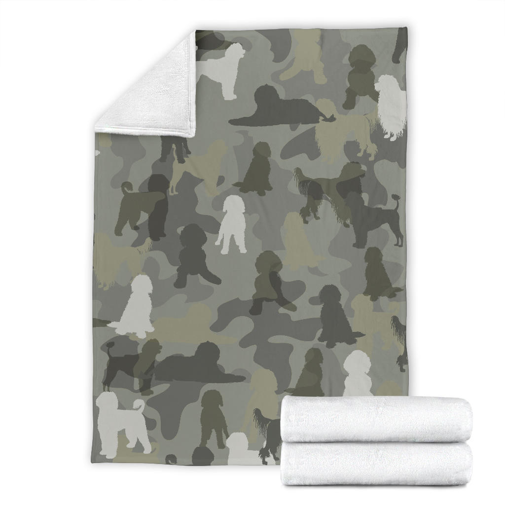 Portuguese Water Dog Camo Blanket