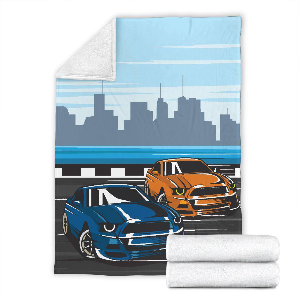 Street Car Racer Cartoon Premium Blanket - Top Content | POD Collection | Free Shipping