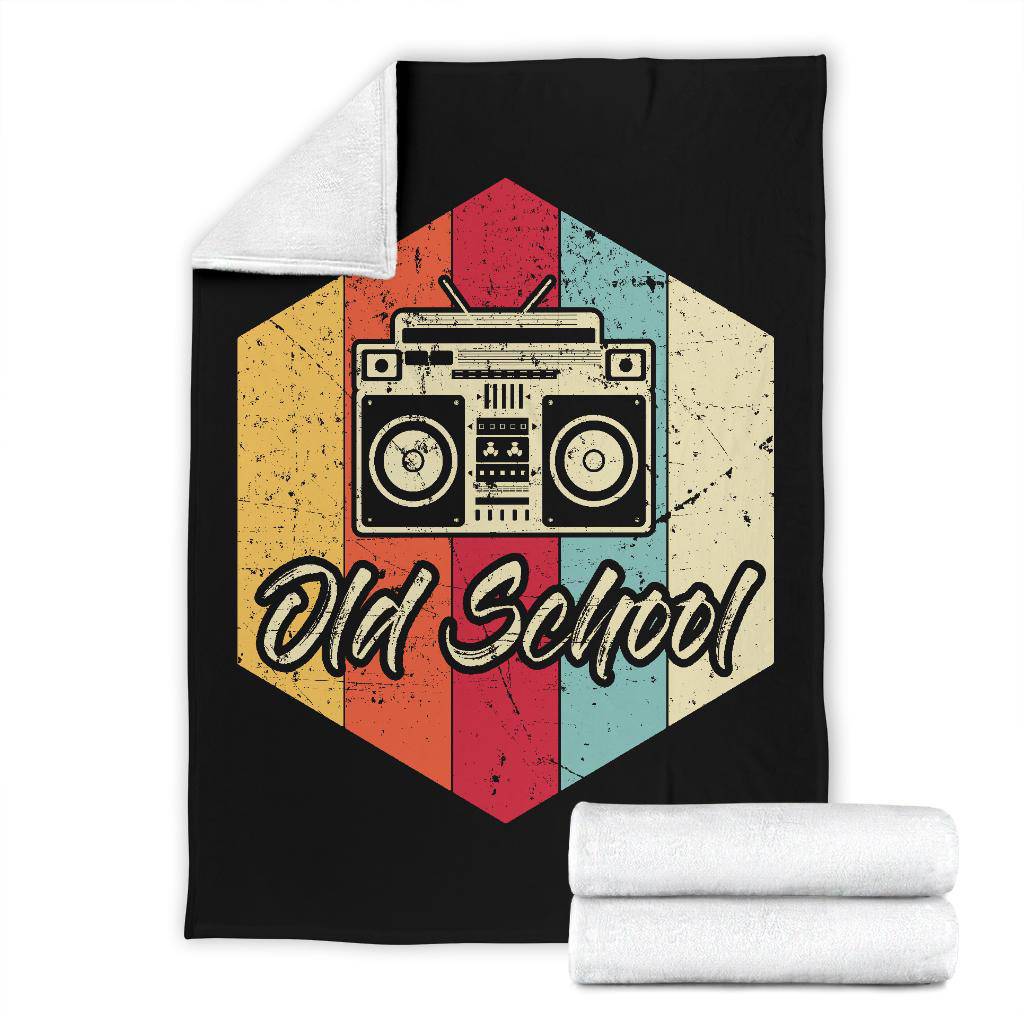 Premium Blanket Old School Hip Hop Retro Music Art - Top Content | POD Collection | Free Shipping