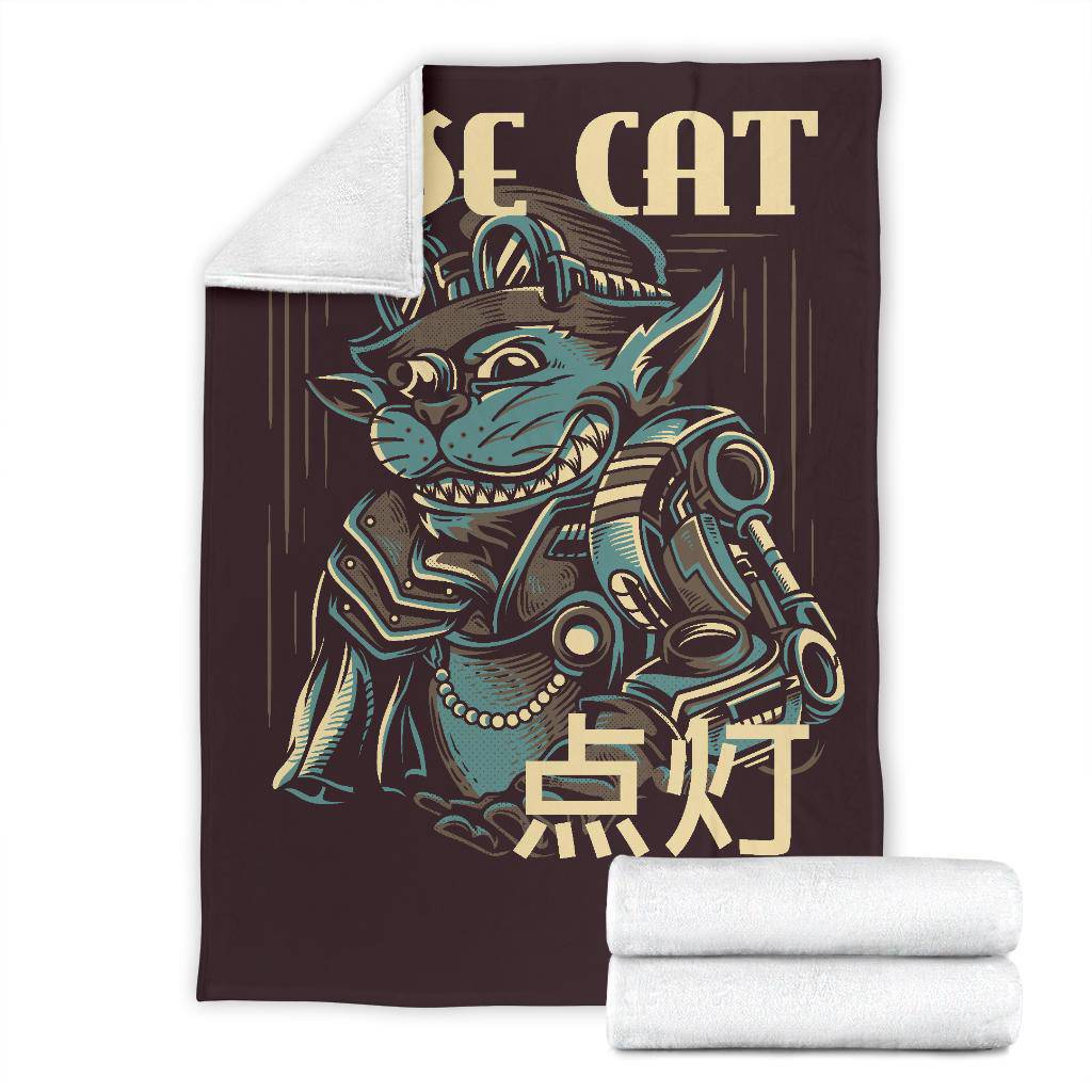 Premium Blanket Wise Cat Funny Art Cartoon - Top Content | POD Collection | Free Shipping