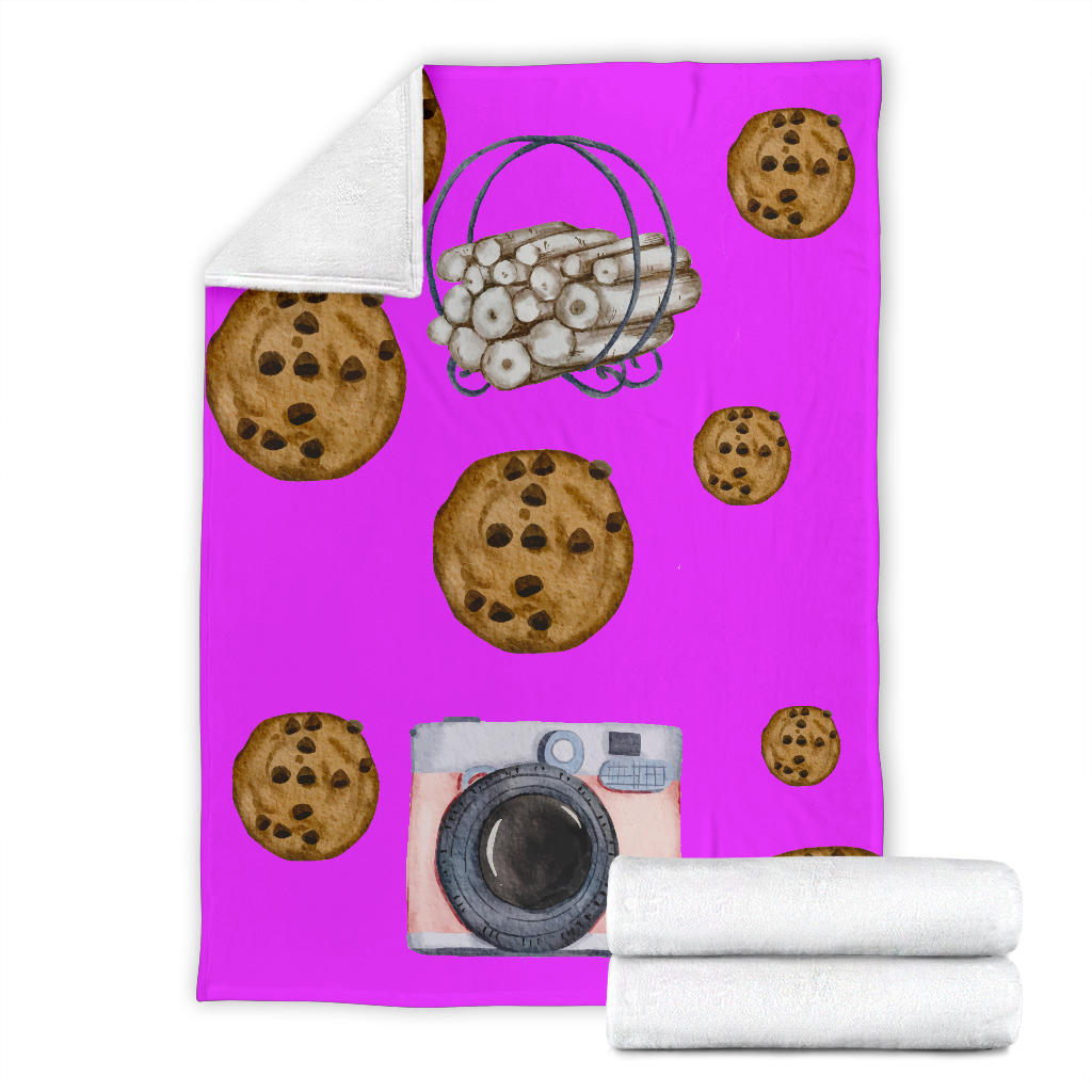 chocolate chip cookies pink blanket - Top Content | POD Collection | Free Shipping