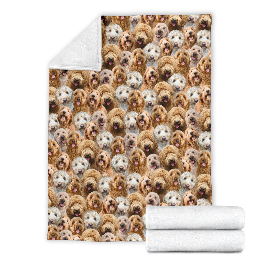 Goldendoodle Full Face Blanket