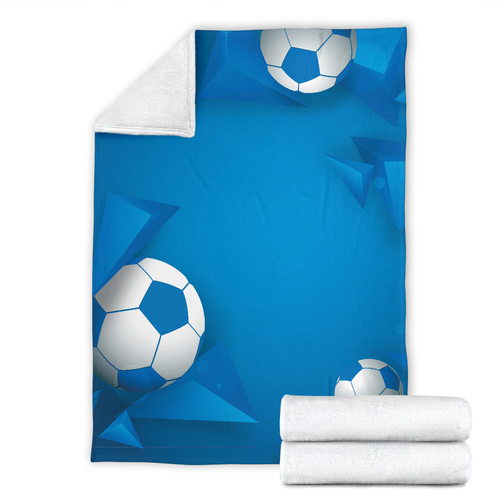 blue football 3d shapes blanket - Top Content | POD Collection | Free Shipping