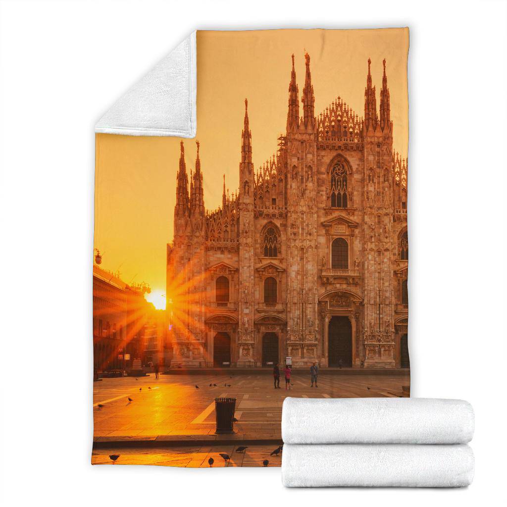 Milan Europe Travel City Sunrise Travel Premium Blanket - Top Content | POD Collection | Free Shipping