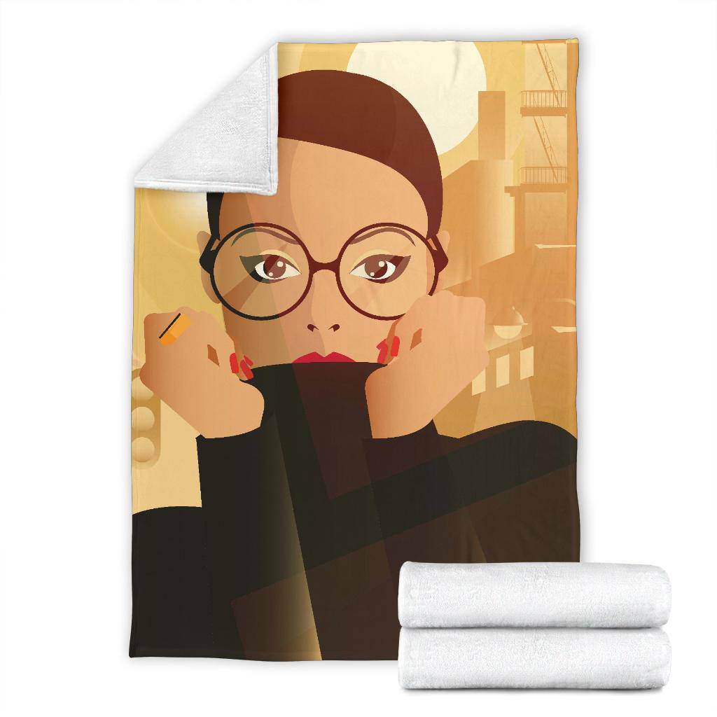 City Stylish Woman Cartoon Premium Blanket - Top Content | POD Collection | Free Shipping