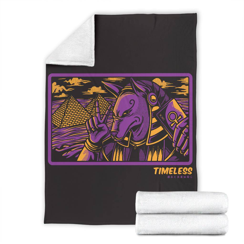 Premium Blanket Timeless Anubis Egyptian God Pyramid Cartoon - Top Content | POD Collection | Free Shipping