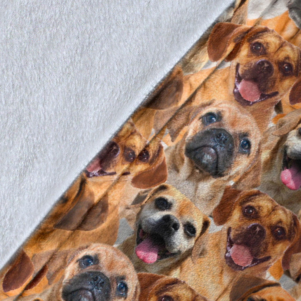 Puggle Full Face Blanket