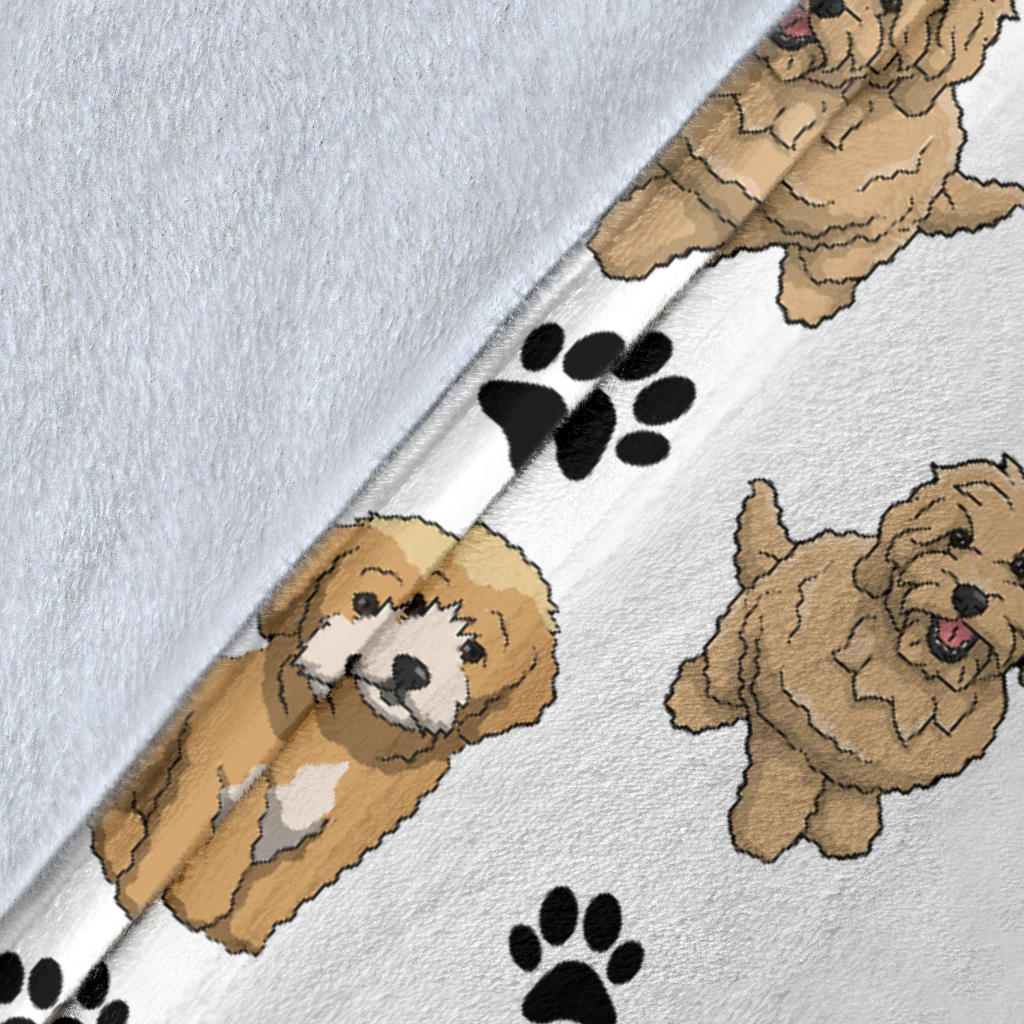 Goldendoodle Paw Blanket