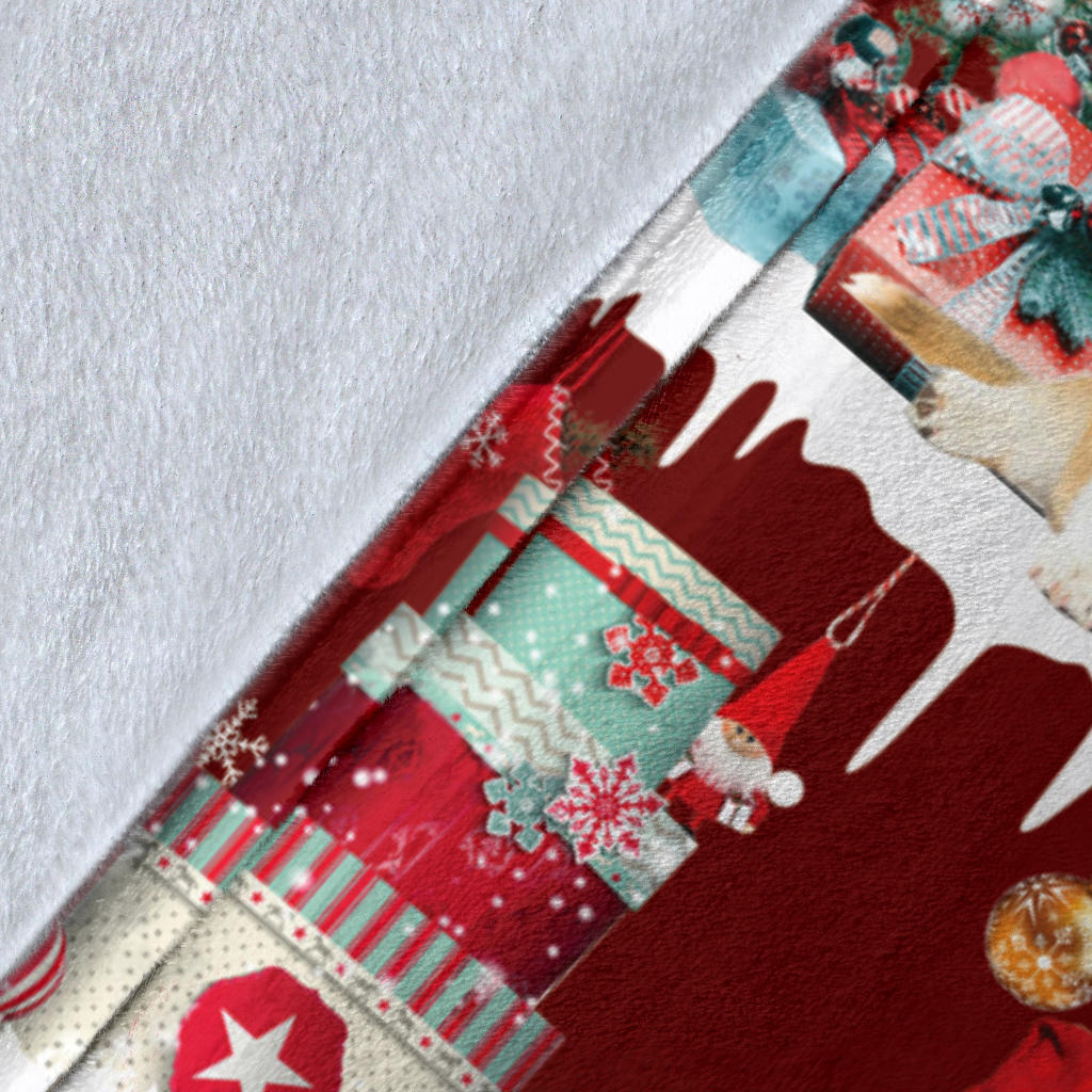 Welsh Corgi Snow Christmas Blanket