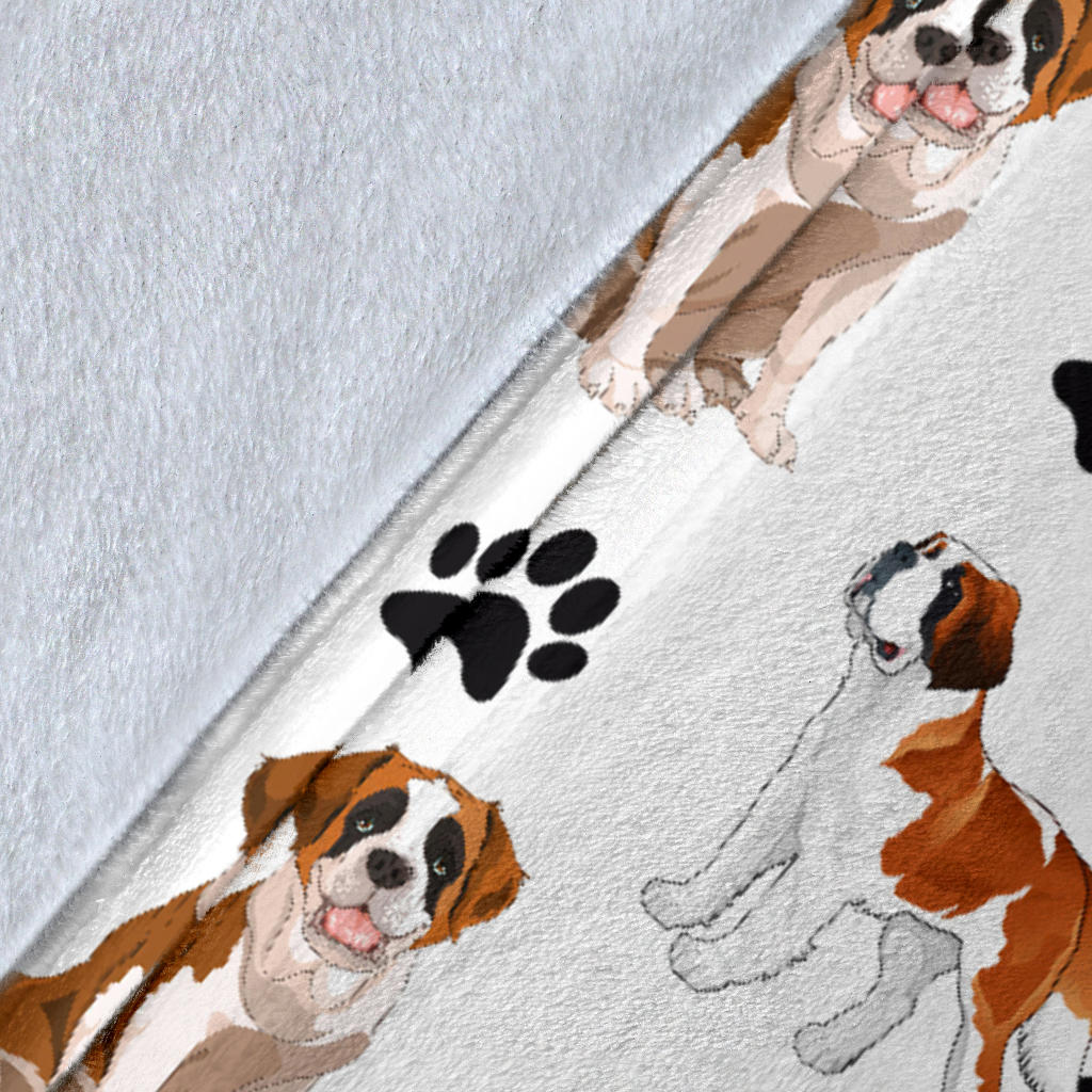 St Bernard Paw Blanket