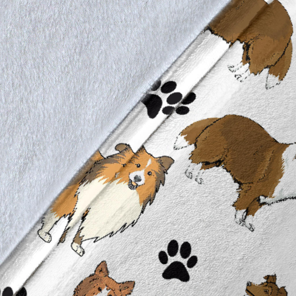 Rough Collie Paw Blanket