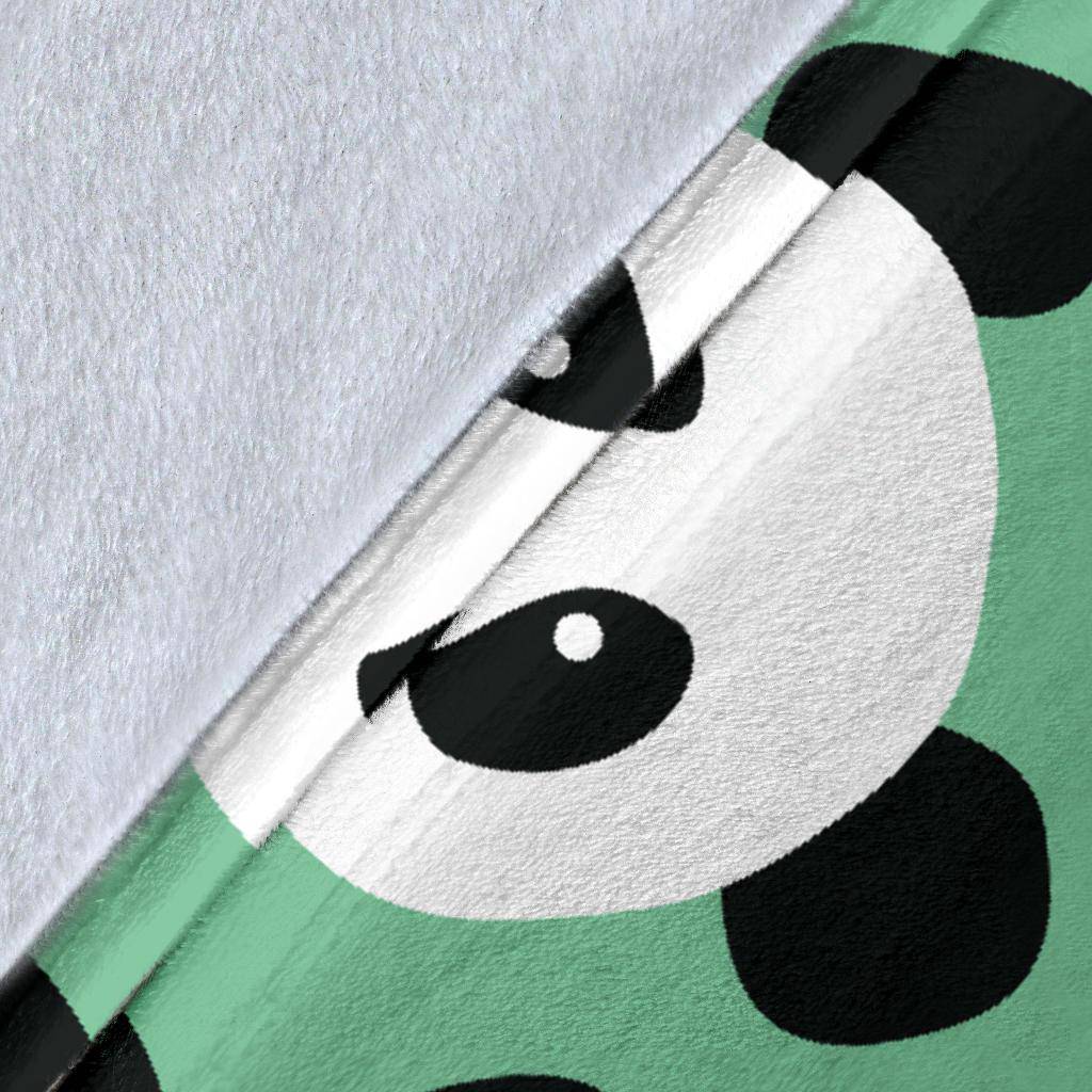 Cute Panda Head Green Premium Blanket - Top Content | POD Collection | Free Shipping