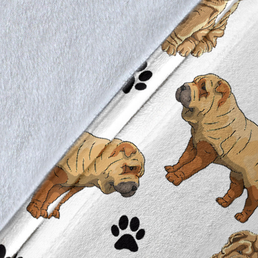 Shar Pei Paw Blanket