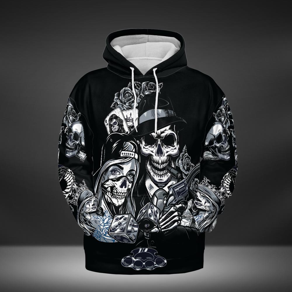 Pocker Love Scull 777 Hoodie