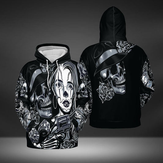 Black Mystic Scull Hoodie