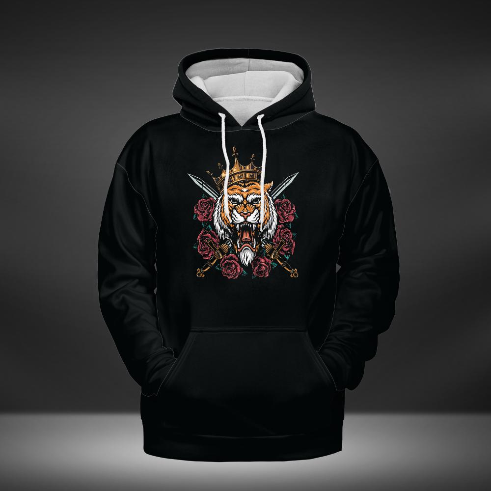 King Tiger Roses Hoodie